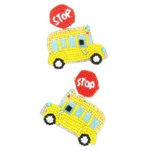 Teacher Appreciation School Bus Beaded Earrings